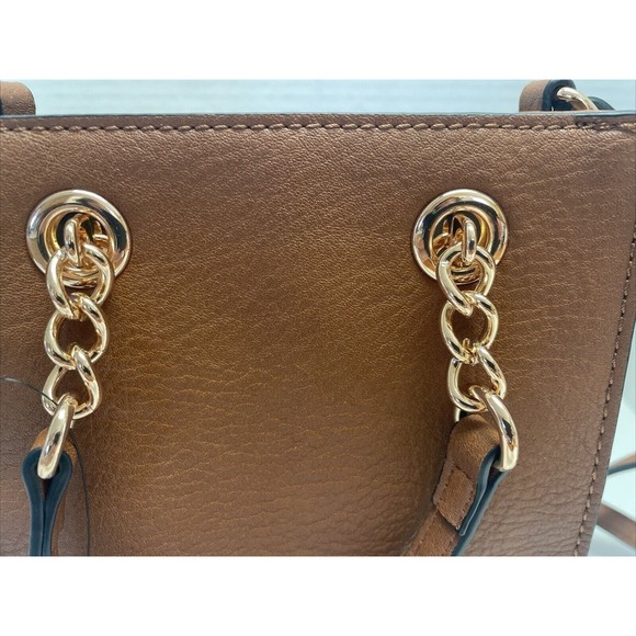 LC Lauren Conrad Kylie Chain Crossbody Bag Saddle Color With  Adjustable Straps - Picture 6 of 12